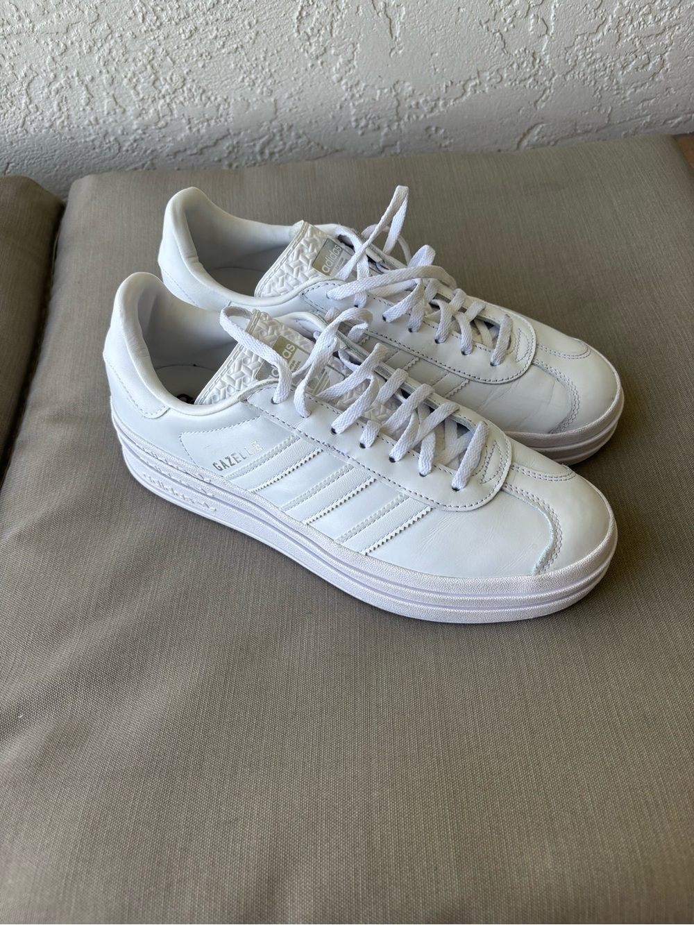 adidas Gazelle Bold Triple White